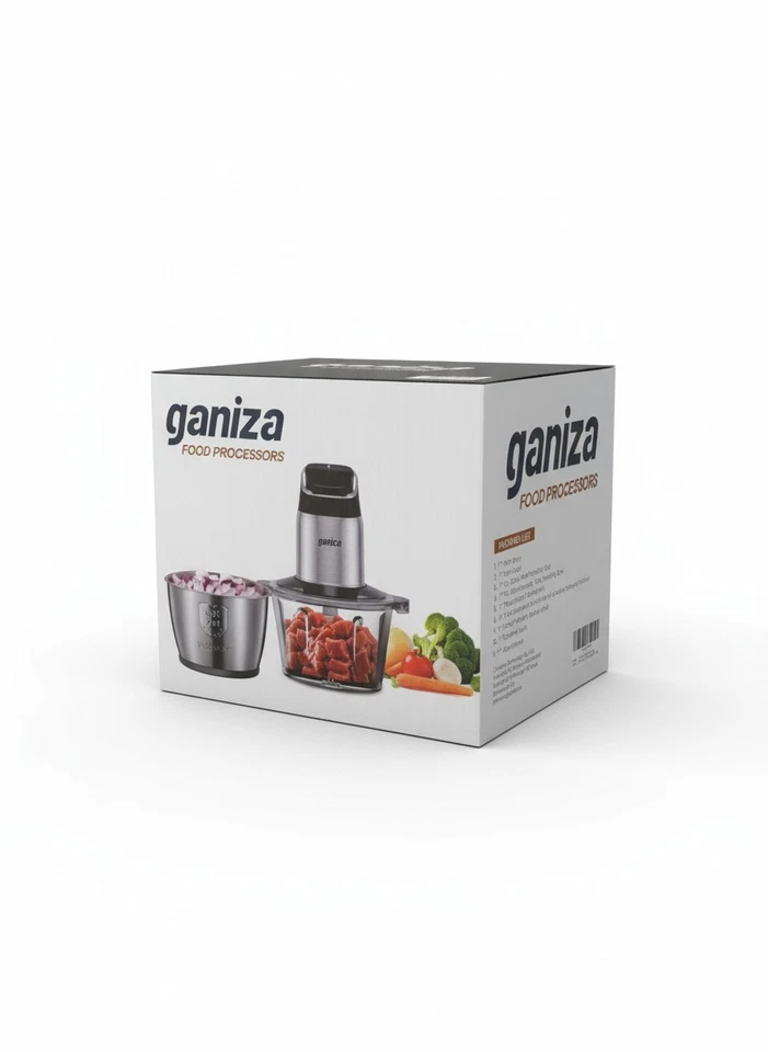 Ganiza 3-in-1 Chopper, Blender, and Grinder w/ Dual Bowls 🔥 Food Processor - Image 2 of 4