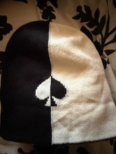 Kate Spade Beanie, Reversible sample One Size Black And White