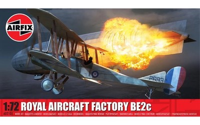 Airfix A02101 Royal Aircraft Factory BE2c Biplane 1/72 Scale Plastic Model Kit