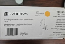 Glacier Bay Sadira Single-Handle Pull-Down Sprayer Kitchen Faucet Matte Balck