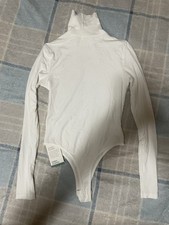 NWT White Extra Small Long Sleeved High Neck Bodysuit By Halara
