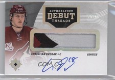 2016-17 Ultimate Collection Debut Threads 25/99 Christian Dvorak Patch Auto 11pm