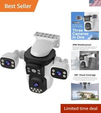 All-In-One Triple Lens PTZ Security Camera with Auto Tracking 2-Way Audio