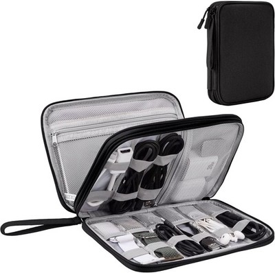 Electronic Organizer, Large Travel Essentials Double Layers Portable