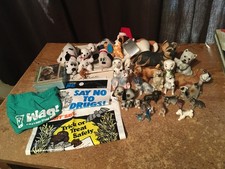 BIG LOT OF 30 PUPPY DOG FIGURES PLUSH ENESCO POUND PUPPIES MCGRUFF JAPAN