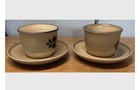 Set of 2 Pfaltzgraff Pottery Coffee Mugs with Saucers — photo 4