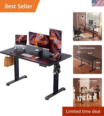 Height Adjustable Electric Standing Desk, 48 x 24 Inches Sit Stand up Desk, M...