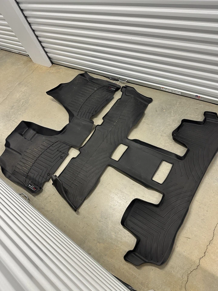 Juego completo de alfombrillas WeatherTech negras usadas para Nissan Quest 12-17 Foto 2 de 4