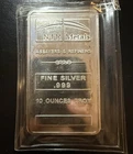 NTR Metals 10 oz .999 Fine Silver Bar Bullion 10 Troy Ounces 0.999 Silver