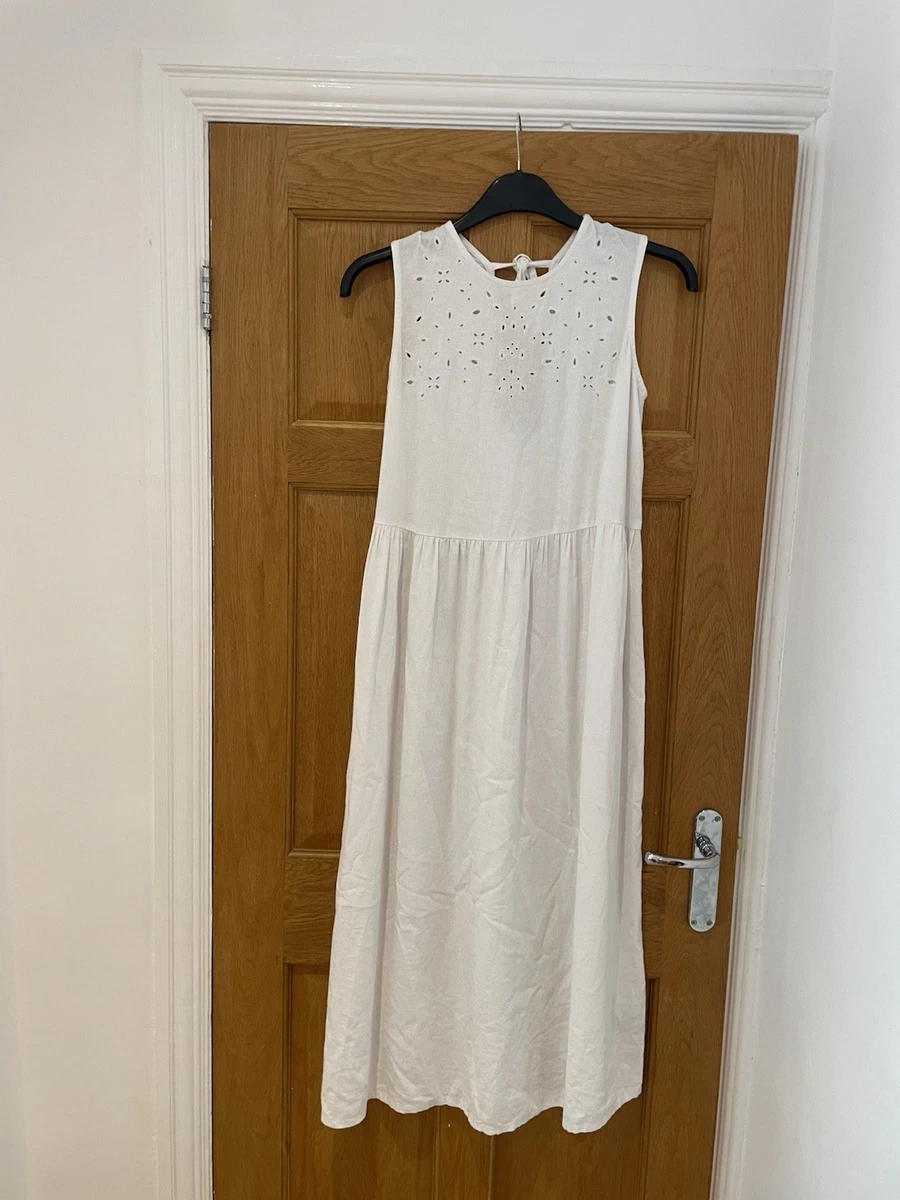 marks and spencer white linen dress Irish Linen Dress Marks Spencer Dresses Autograph Pure Linen Structured Waisted Dress