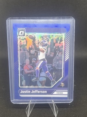 2024 Panini Donruss Optic JUSTIN JEFFERSON #130 Purple Holo /199 Prizm Vikings