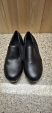 Balera Black Slip On Tap Shoes Kids Youth Size 4.5 M Style B150 Dance Slip-On