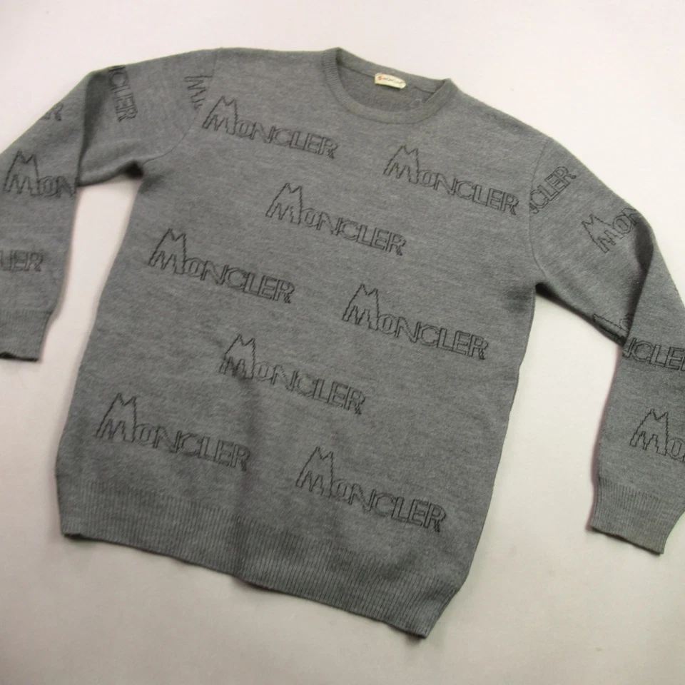 Moncler Suéter Para Hombres XL Manga Larga Cuello Redondo Informal Gris Ligero Foto 2 de 4