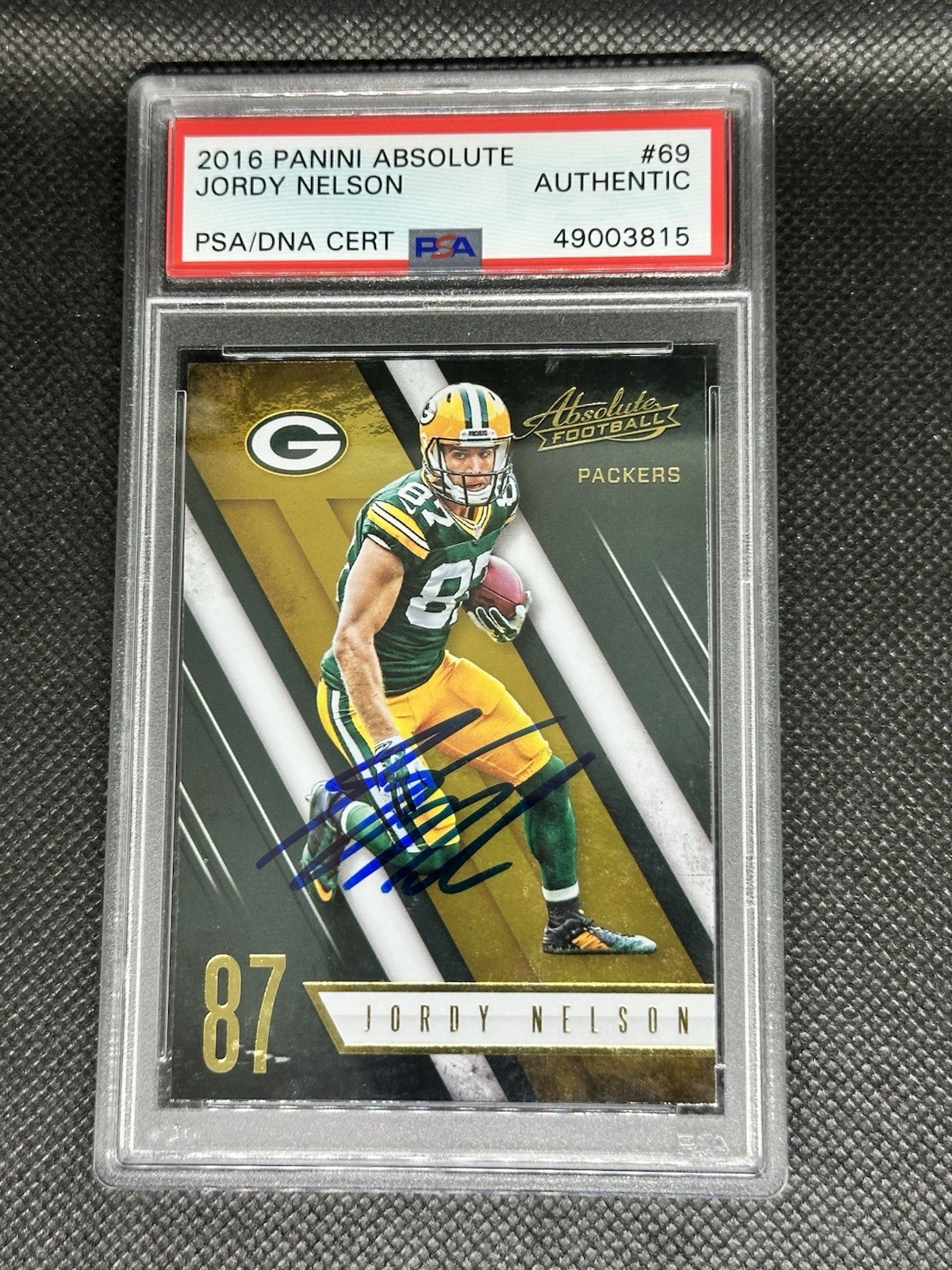 2016 Panini Absolute Jordy Nelson AUTO On Card #69 Green Bay Packers