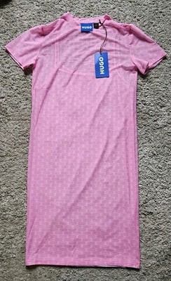 strapless open back dress Boss J53084 Short Sleeve Dress Pink 18 Months Girl
