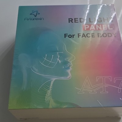 Astarexin AT7 Red Light Panel for Face & Body, Skin Care, 4 Settings, Timer