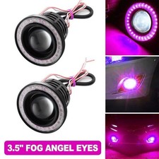 3.5 89mm Cob Led Fog Light Projector Car Purple Angel Eyeshalo Ring Drl Lamp