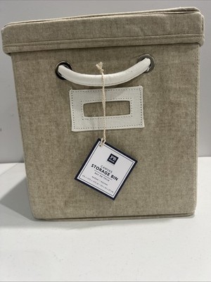 Pottery Barn Teen Solid Canvas Bin With Trim Medium
