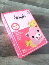 Pretty Animals 6 Pk Box Hydration Masks By Masque Bar Green&Clean Made In Korea,