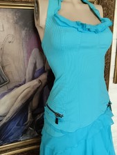 Versace Jeans Couture Women Dress Blue 38IT Vintage Archive