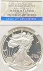 2011 W $1 PROOF AMERICAN SILVER EAGLE 25th ANN SET EARLY RELEASE NGC PF70 UC