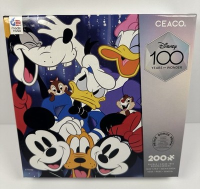 Disney 100 Years of Wonder 200 Piece Jigsaw Puzzle Cardboard 2022 Ceaco