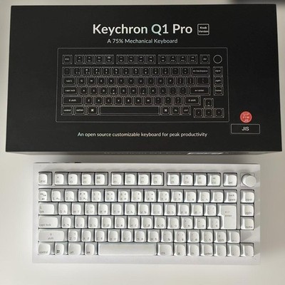 Keychron Q1 Pro Q1P-P1W-JIS JP Wired Shell White Red Switch Mechanical Keyboard