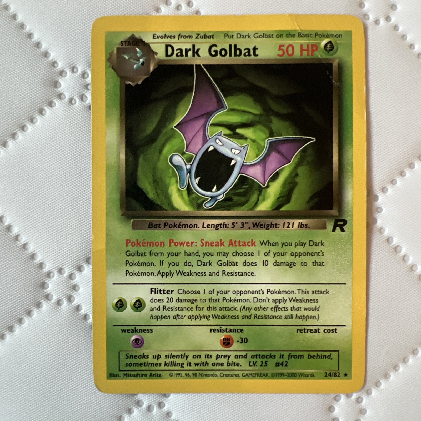 Pokemon Card - Team Rocket 24/82 - DARK GOLBAT (holo-foil)