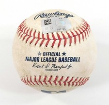Mets @ Nationals 9-6-23 Game-Used Baseball O.Narvaez (Singles)/Hunter Harvey COA