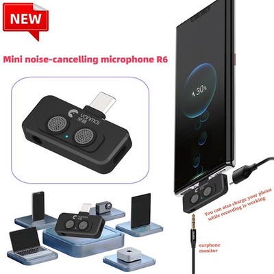 Noise Cancelling Microphone Type-C Mic Plug & Play for Android & iPhone 17/16/15