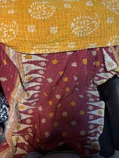 Vintage Kantha Quilt Handmade Indian Throw Reversible Blanket Wholesale Lot NEW