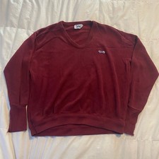 Vintage Sweater The Fox XL Burgundy Applique Logo Made in USA JCPenney V Neck