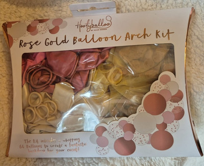 Hoofyballoo Rosegold Konfetti Ballonbogen Set 64 Teile