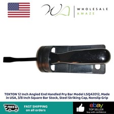 TEKTON 12 Inch Angled End Handled Pry Bar Model LSQ42012, Made in USA, 3/8 Inch