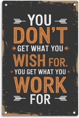 Motivational Metal Sign Aluminum 8x12 Inch Funny Inspirational Wall Decor