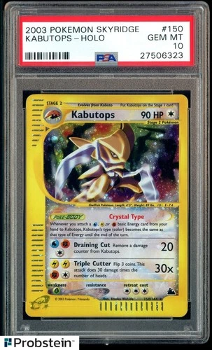 2003 Pokemon Skyridge #150 Kabutops Holo PSA 10 GEM MINT