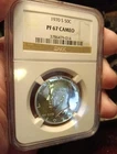 1970-S 40% Silver Kennedy Half Dollar NGC PF67 Cameo ✨ Sharp Detail High Grade ✨