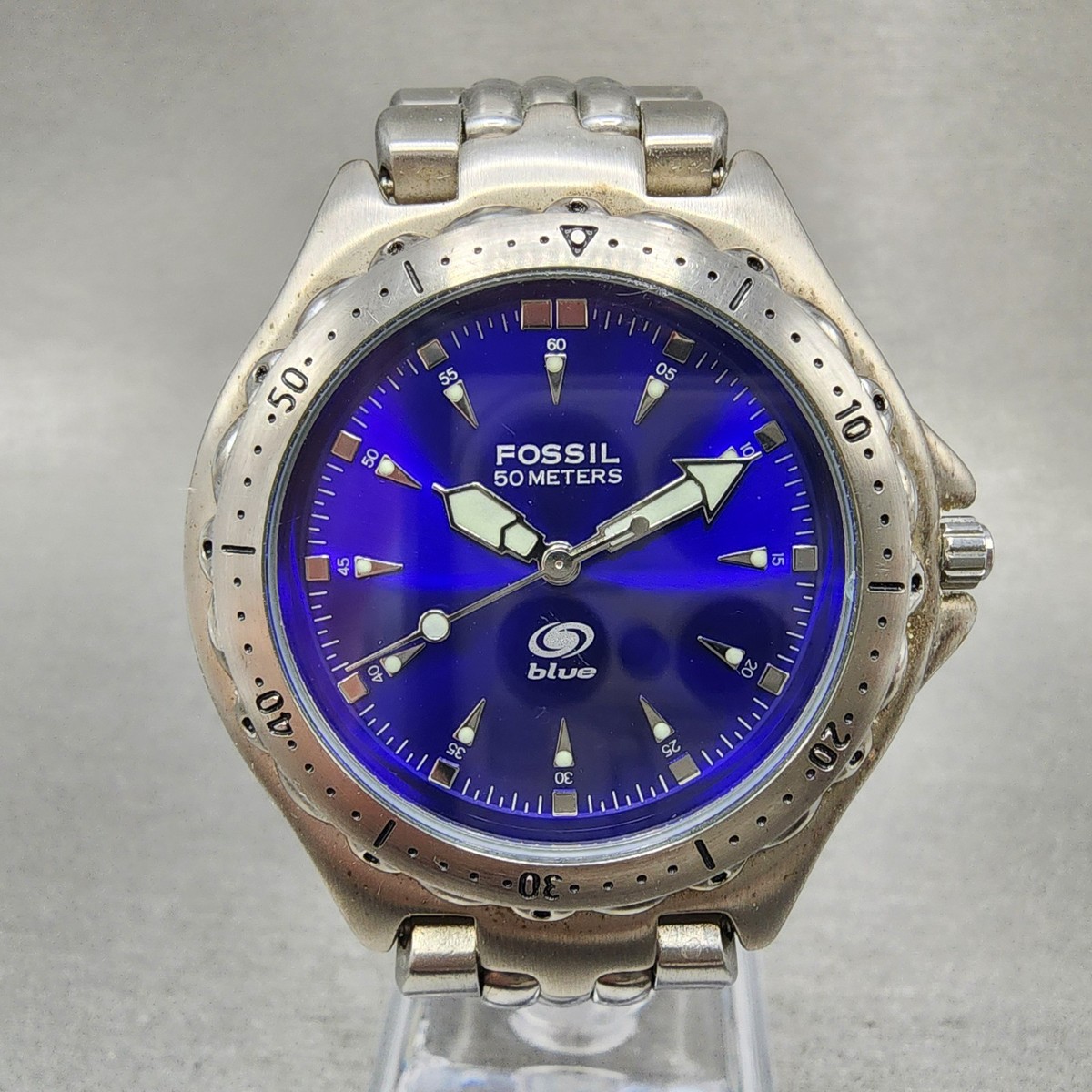 FOSSIL blue クォーツ腕時計 AM-4050 A977 本物ファッション - FOSSIL blue クォーツ腕時計 AM-4050 A977