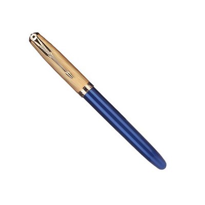 143mm Jinhao 85 Metal/Wood Fountain Pen Extra Fine Nib 0.38mm Writing Pen Blue J
