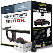 Für SEAT Ibiza Fliessheck V KJ1 Anhängerkupplung starr +eSatz 7pol 05.2017- NEU