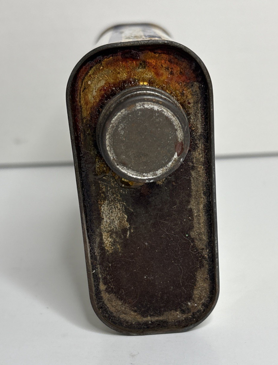 Vtg Grumbacher Artist Quality Linseed Oil No. 558 16oz Metal Tin Can w/Part. Oil