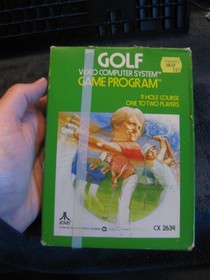 Golf (Atari 2600, 1980) W/ Box & Manual Complete in Box CIB CX2634 Vintage Sport