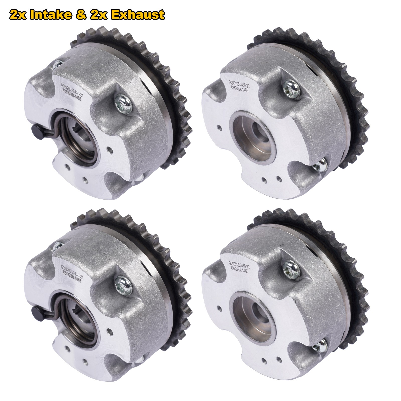 2x Intake & 2x Exhaust Camshaft Adjusters For Audi A5 Q5 A6 3.2 FSI A8 R8 4.2L