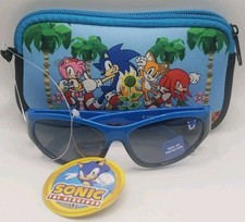 NEW SONIC The Hedgehog Kids Sunglasses With Soft Case - 100 UV Protection