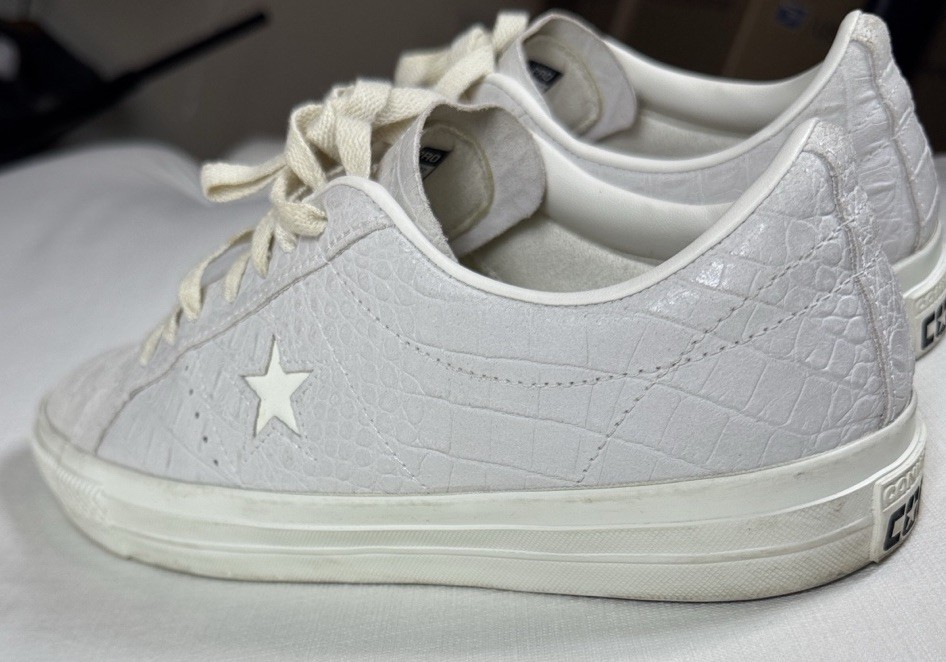 Converse White Star Crocodile Pattern Leather Men… - image 4