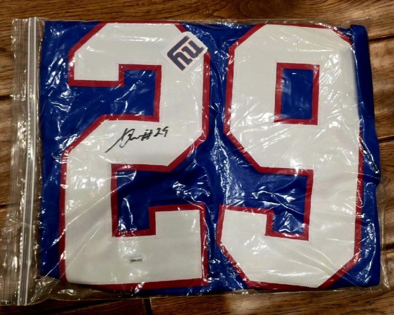 NY Giants #29 Xavier McKinney, Autographed Jersey, JSA Cert, XL, (2nd Rd Pick)