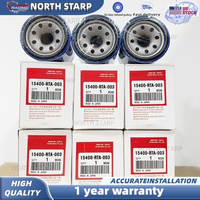 #ad GENUINE OEM HONDA OIL FILTER 6 PACK w WASHERS 15400 RTA 003 94109 14000 $39.37