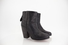 Rag Bone Womens Newbury Boot Size 36 6 Black Leather Bootie Block Heel