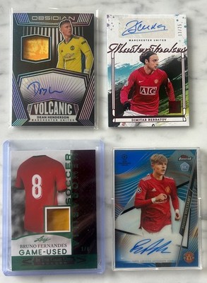 DIMITAR BERBATOV FERNANDES HENDERSON WILLIAMS Leaf Panini Manchester United