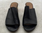Madewell Women's Devon Black Leather Open Toe Slip-On Block Mule Heels Size 7 — photo 4